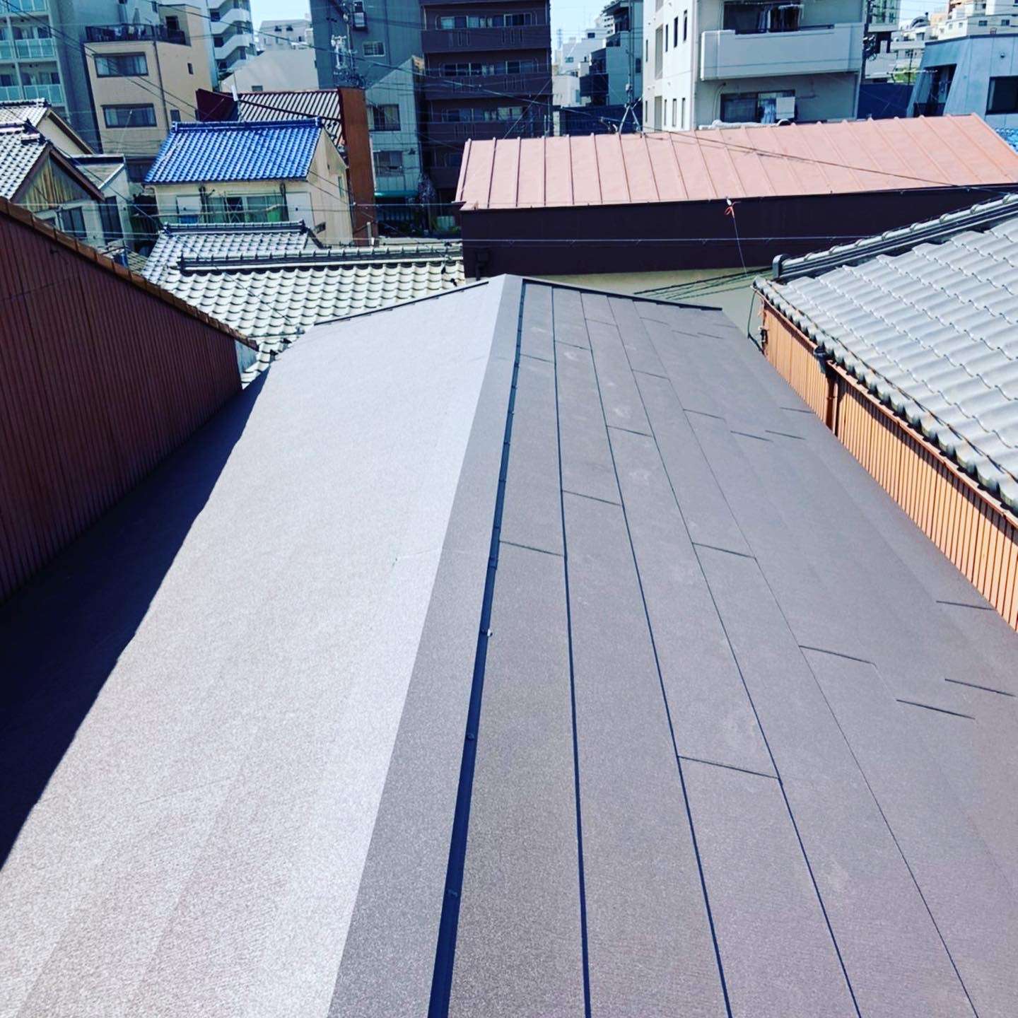 屋根カバー工法　雨とい　ガルテクト　名古屋
